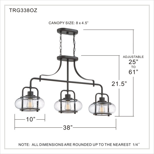 Three Posts™ Spofford 3 - Light Kitchen Island Linear Pendant & Reviews
